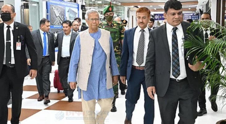যুক্তরাষ্ট্রের উদ্দেশে ঢাকা ছাড়লেন প্রধান উপদেষ্টা
